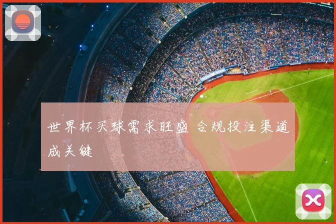 世界杯买球需求旺盛 合规投注渠道成关键